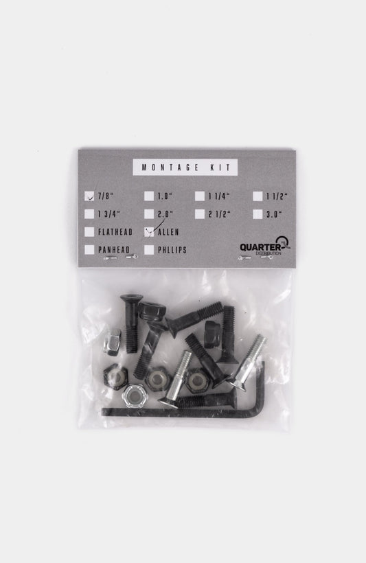 7/8" Montageset - Inbus, black/silver